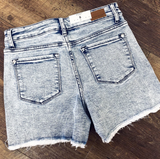 Red, White and Blue Denim Shorts