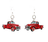 Classic Old Red Truck Earrings - Pretty Please on Broad