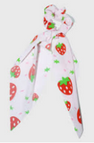 Long Ponytail Fruit Print Scrunchie - Pretty Please on Broad