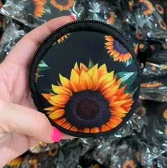 Sunflower Mask Holder / Coin Purse - Pretty Please on Broad