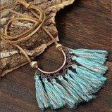 Boho Leather Tassel Necklaces - Pretty Please on Broad