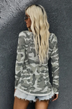 Green Camo Vneck Knit Top hot trend ladies women long sleeve army military wife college wiw wiwt_Pretty Please on Broad online boutique Altavista Lynchburg Forest VA NOLA