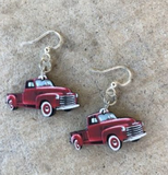 Classic Old Red Truck Earrings - Pretty Please on Broad
