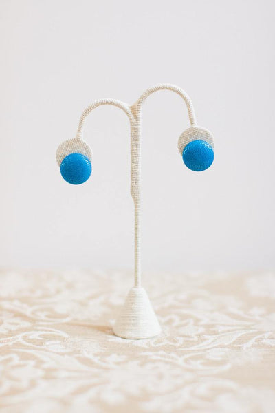Blue Metallic Button Earrings - by-Simply-Southern-Pretty-Please-on-Broad-Boutique