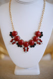 Rhinestone Studded Bubble Necklace Red - Pretty Please on Broad