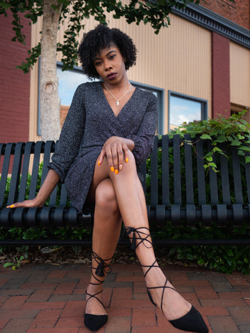 Ballerina Pointed Toe Tassel String Tie Flats Liliana Black Tan_Pretty Please on Broad online boutique Altavista Lynchburg Forest VA NOLA