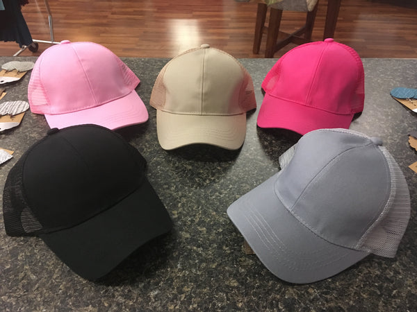 Ponytail Caps - Pretty Please on Broad Chicks Boutique