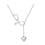 Nurses Stethoscope Necklace With Heart - Pretty Please on Broad