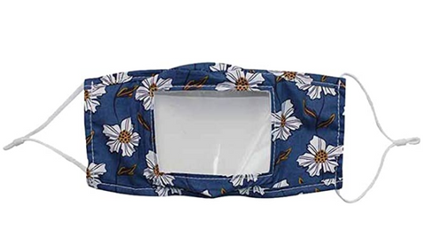 Reusable Cotton Clear Smile Facial Coverings - Pretty Please on Broad