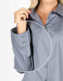 Steel Blue Button Up Shirt