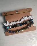 Stackable Stone Bracelet Bracelet Blue White Hematite Quartz Bling Jewelry Trend Trending_Pretty Please on Broad Online Boutique Altavista Forest Lynchburg VA