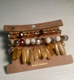 Stackable Stone Bracelet Bracelet Tan Earth Tones Beige Taupe Quartz Bling Jewelry Trend Trending_Pretty Please on Broad Online Boutique Altavista Forest Lynchburg VA