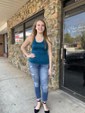 LadiesTankTopEssentialStaplewardrobepiecesoftstretchracerbackteal_PrettyPleaseonBroaduniqueonlineboutiqueAltavistaForestLynchburgVANOLA