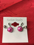 Easter Bunny Earrings Fun Themed Earrings Youth Girls Faux Pearl Unique Gifts Jewelry for girls Easter Gift Ideas_Pretty Please on Broad Online Boutique Altavista VA