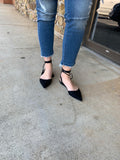Ballerina Pointed Toe Tassel String Tie Flats Liliana Black Tan_Pretty Please on Broad online boutique Altavista Lynchburg Forest VA NOLA