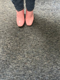 Best boutique near me Altavista Lynchburg VA online Virginia Wine Chicks Mos Closet pretty in pink barbie patent boots booties hot trend