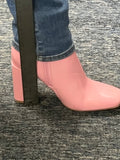 Pretty in Pink Patent Booties