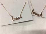 I am Loved Rose Gold Mommy and Me Cursive Personalized Necklace Gifts for Her Mom Daughter Mothers Day Gift Ideas Trending_Pretty Please on Broad Online Boutique Altavista VA
