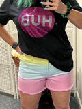 best boutique near me altavista lynchburg forest sml wine essential closet July Blue rainbow tie dye shorts