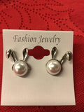 Easter Bunny Earrings Fun Themed Earrings Youth Girls Faux Pearl Unique Gifts Jewelry for girls Easter Gift Ideas_Pretty Please on Broad Online Boutique Altavista VA