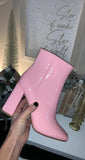 Best boutique near me Altavista Lynchburg VA online Virginia Wine Chicks Mos Closet pretty in pink barbie patent boots booties hot trend