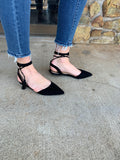 Ballerina Pointed Toe Tassel String Tie Flats Liliana Black Tan_Pretty Please on Broad online boutique Altavista Lynchburg Forest VA NOLA